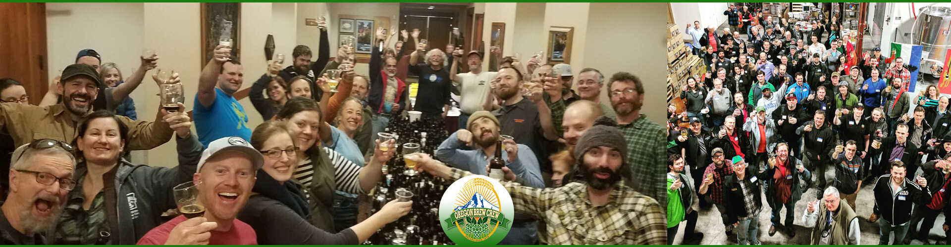 Oregon Brew Crew members at a homebrew event in Portland