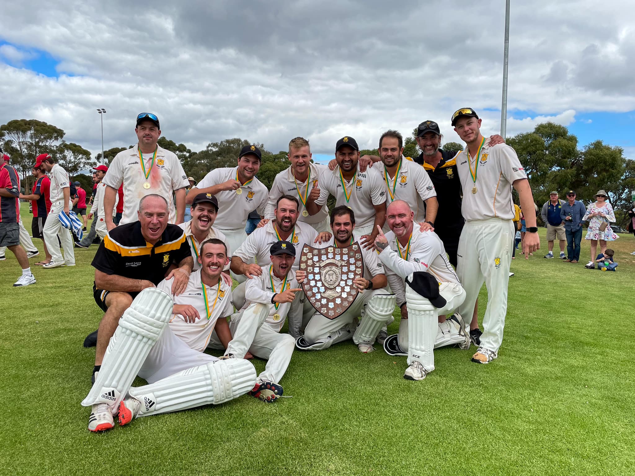 Para Hills Cricket Club A1 Premiership celebration β players with trophy