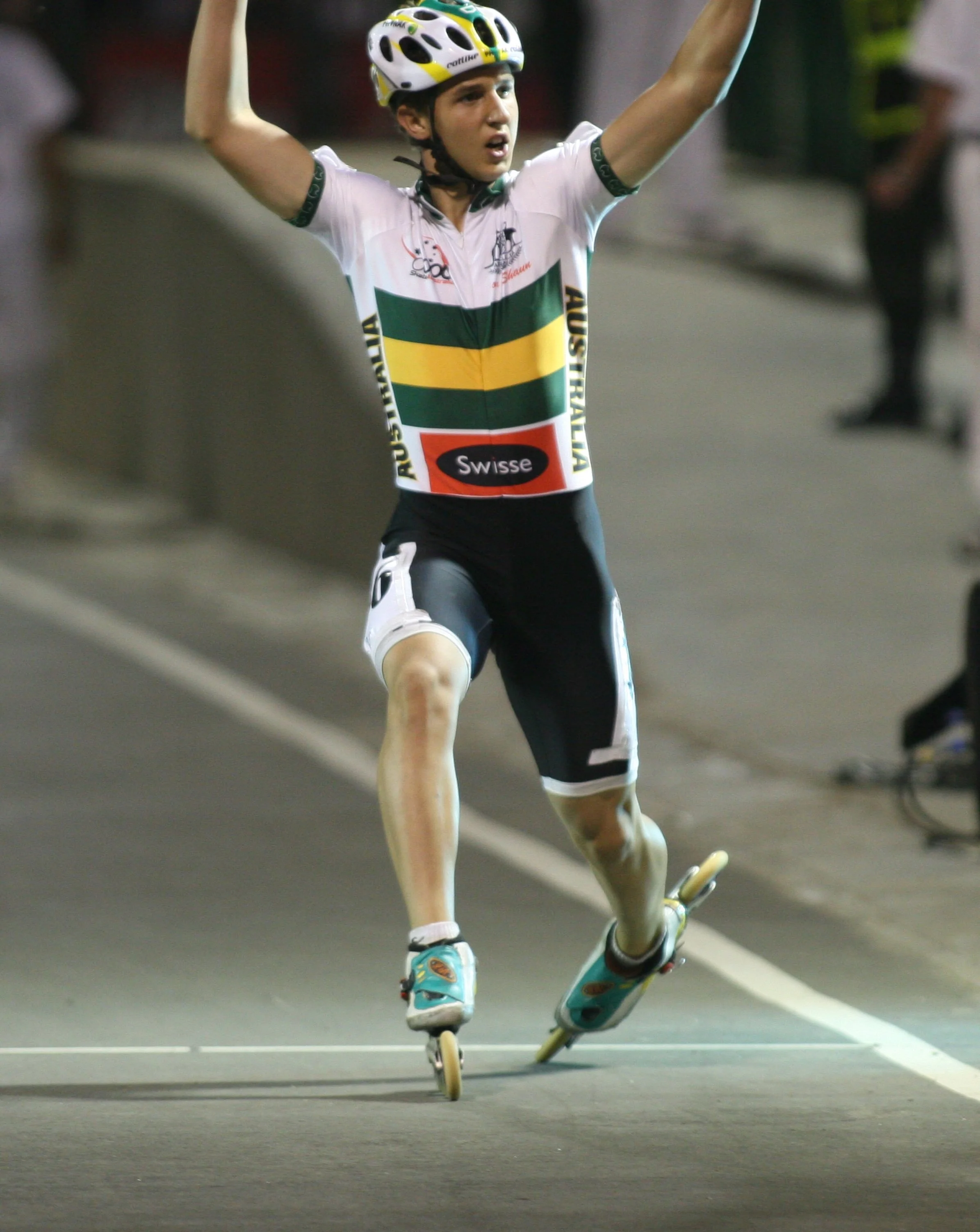 Speed Skaterz athlete racing at World Championships